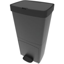 Kitchen Move Cubo de basura de cocina de reciclaje gris 70l