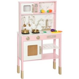 AIYAPLAY Cocinita infantil 55x24x96 cm rosa