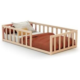 Webaby Cama bebe a ras de suelo madera haya cruda