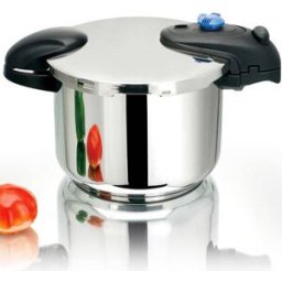 Kitchen Move Olla a presión con cierre de bayoneta plata ø22cm 6l