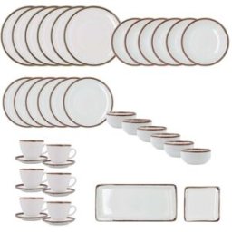 Bidasoa Vajilla 36 piezas porcelana blanca