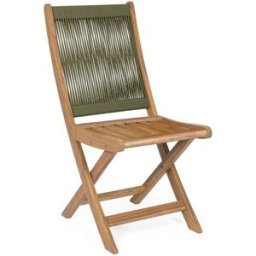 Outdoor living Conjunto de 2 sillas en madera verde