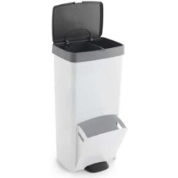 Kitchen Move Cubo de basura de cocina de reciclaje blanco 70l