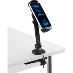 hjh OFFICE Soporte para teléfono móvil y tableta metal, plástica negro