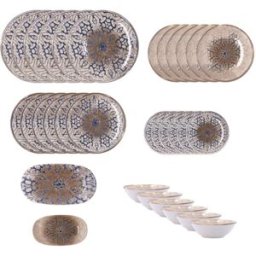 Bidasoa Vajilla 32 piezas porcelana marrón