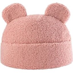 Wigiwama Bolsa teddy infantil de tejido bouclé rosa guayaba 42 x 40 x 22 cm