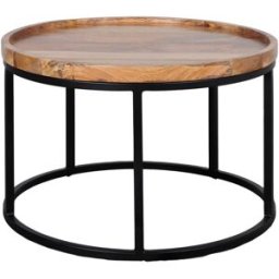 MISTERWILS Mesa de centro venecia - negro - 46x70x70