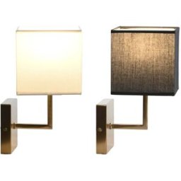 NIYLO Conjunto de 2 apliques de pared de acero blanco 15x19x30 cm