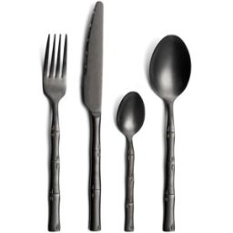 Amefa Cubertería 16 piezas revestimiento acero negro