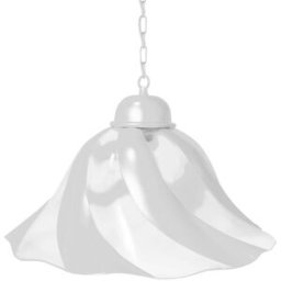 Tosel Lámpara de suspensión metal y cristal blanco D40 cm
