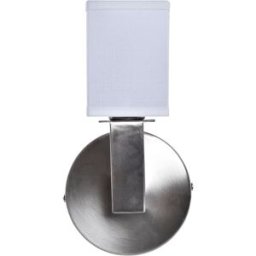 NIYLO Aplique de pared de acero plateado 12x10x22 cm