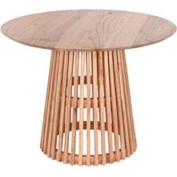 NIYLO Mesa de comedor de mindi natural 100x100x78 cm