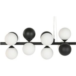 NIYLO Lámpara de techo de bolas de acero negro 60x20x96 cm