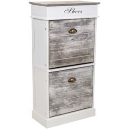 Wanderlust deco Zapatero de madera color blanco 50x28x98h cm