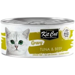 Kit Cat Gato Atún y Ternera en Salsa Latas 12 x 70 gr