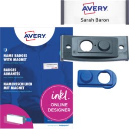 AVERY ZWECKFORM AVZ POL30MA02-10 - Placa de identificación, 70x30 mm, imán, con placa