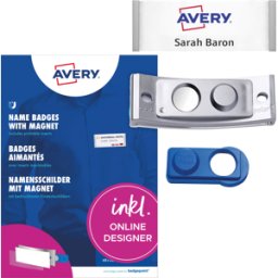 AVERY ZWECKFORM AVZ POL30MA66-10 - Placa de identificación, 70x30 mm, imán, con placa