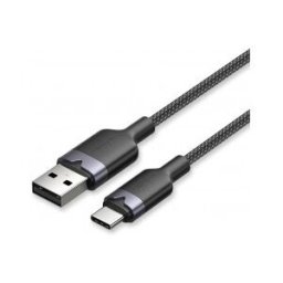 Cable USB 2.0 Tipo-C Vention CTNBF - USB Tipo-C Macho - USB Macho - Hasta 60W - 480Mbps - 1m - Negro