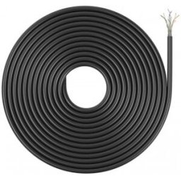 Aisens Cable de Red Exterior Impermeable RJ45 Cat.6 UTP Rígido CCA AWG23, Negro, 305M