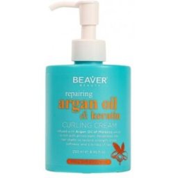 Beaver Argan Oil & Keratin Crema para Rizos 250 ml