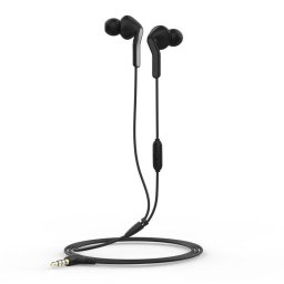 Auriculares Muvit E57 con cable Jack 3,5 mm Micrófono y materiales reciclados negros
