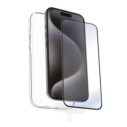 Muvit For Change Funda para Apple Iphone 16 Pro Max + Protector De Pantalla Vidrio Templado Plano Marco Negro