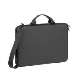 Funda protectora rígida Rivacase 5130 para portátil 15.3" resistente a golpes y agua, negra con asa y tirante extraíble
