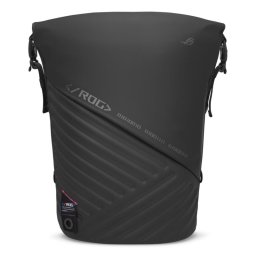 Mochila ROG SLASH 4.0 para portátil hasta 18", Negro, Resistente, Cuero y Poliéster, Hidrofóbica, Hebilla magnética, Universal, 1,4kg