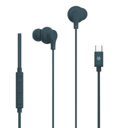 Auriculares Celly UP1600TYPECBL con cable USB-C para llamadas y música, micrófono integrado, color azul