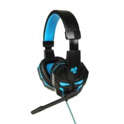 Auriculares Ibox X8 con cable jack 3,5 mm y USB Gaming con retroiluminación, micrófono boom, negros y azules