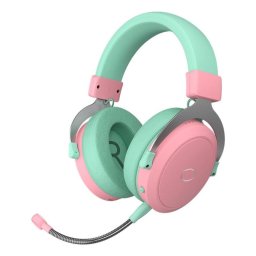 Auriculares Cooler Master CH351 inalámbricos y con cable 2,4 GHz, Bluetooth y jack 3,5 mm Gaming, micrófono desmontable, sonido envolvente, colores negro, verde y rosa