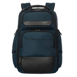 Mochila Targus HeritageLuxe Azul para portátil 16" con compartimento RFID y múltiples bolsillos