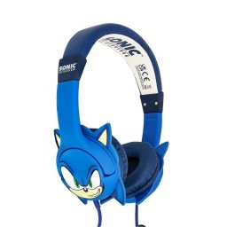 Auriculares OTL Technologies PAW846 con cable limitador de volumen y micrófono azul y blanco