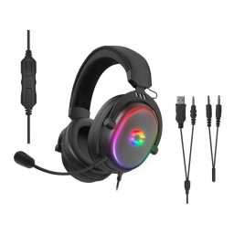 Auriculares SPEEDLINK CONUX RGB con cable USB y jack para gaming con retroiluminación multicolor negros