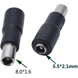 Adaptador DC 5,5x2,5 mm Hembra a RCA 8 mm Macho