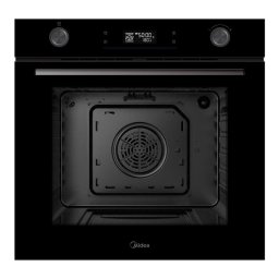 Horno Multifunción Midea 70L Pirolítico 60cm A+ con WiFi, Grill y panel táctil Negro