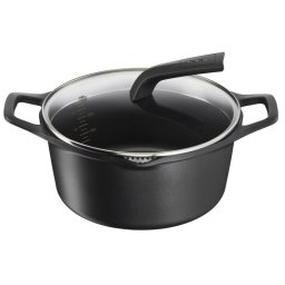 Cacerola Tefal Robusto E24946 24 cm aluminio fundido tapa vidrio antiadherente