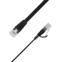 Cable de red LinkIT STP-FL6A-00450-BLK Cat6a 4,5 m plano blindado negro
