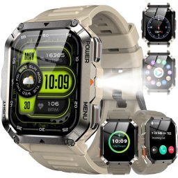 Blackview W70Pro Bluetooth 1,8" Khaki Correa S/M Smartwatch Resistente