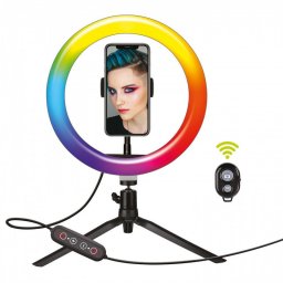 Muvit Soporte de Sobremesa para Smartphone con Anillo de Luz 10