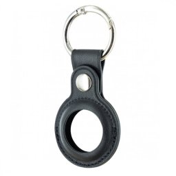 Muvit Llavero Universal de Piel Negro para Apple Airtag