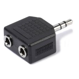 Vivanco Adaptador de Audio Minijack Macho 3.5mm a 2x Minijack Hembra 3.5mm Negro