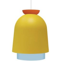 Tosel Lámpara de suspensión metal multicolor pantalla amarillo