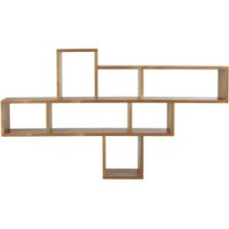Maisons du Monde Estantería de pared desestructurada de chapa de acacia