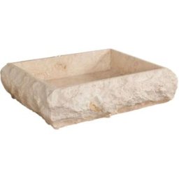 Wanda Collection Lavabo encimera rectángulo de mármol crema