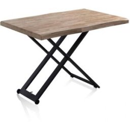 duehome Mesa de centro elevable fit madera roble honey - negro