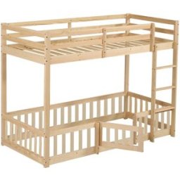 ComfortXL Litera con zona de juegos natural 90x200 cm