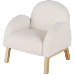 Maisons du Monde Sillón infantil de tela de rizo color crema