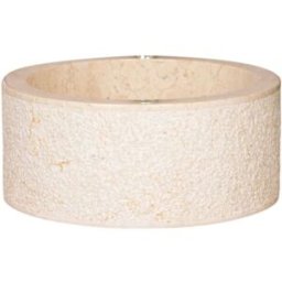 Wanda Collection Lavabo sobre encimera para cuarto de baño de mármol crema 35
