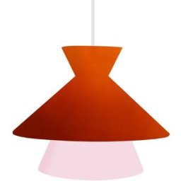 Tosel Lámpara de suspensión metal multicolor pantalla naranja